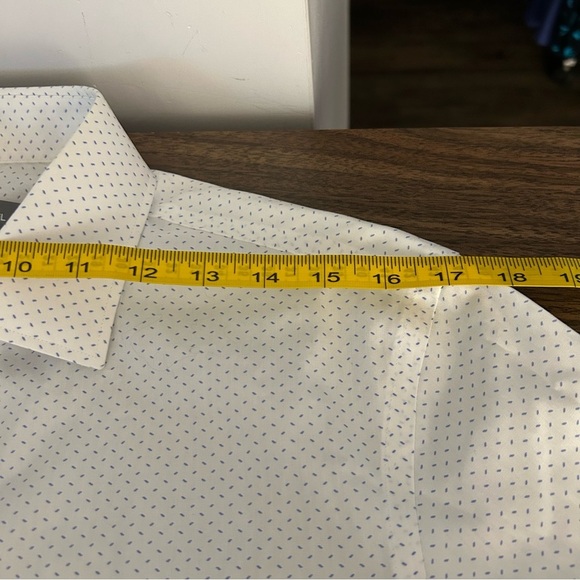 ❤️ Michael Kors Men's slim White Patterned Shirt M - Picture 7 of 9